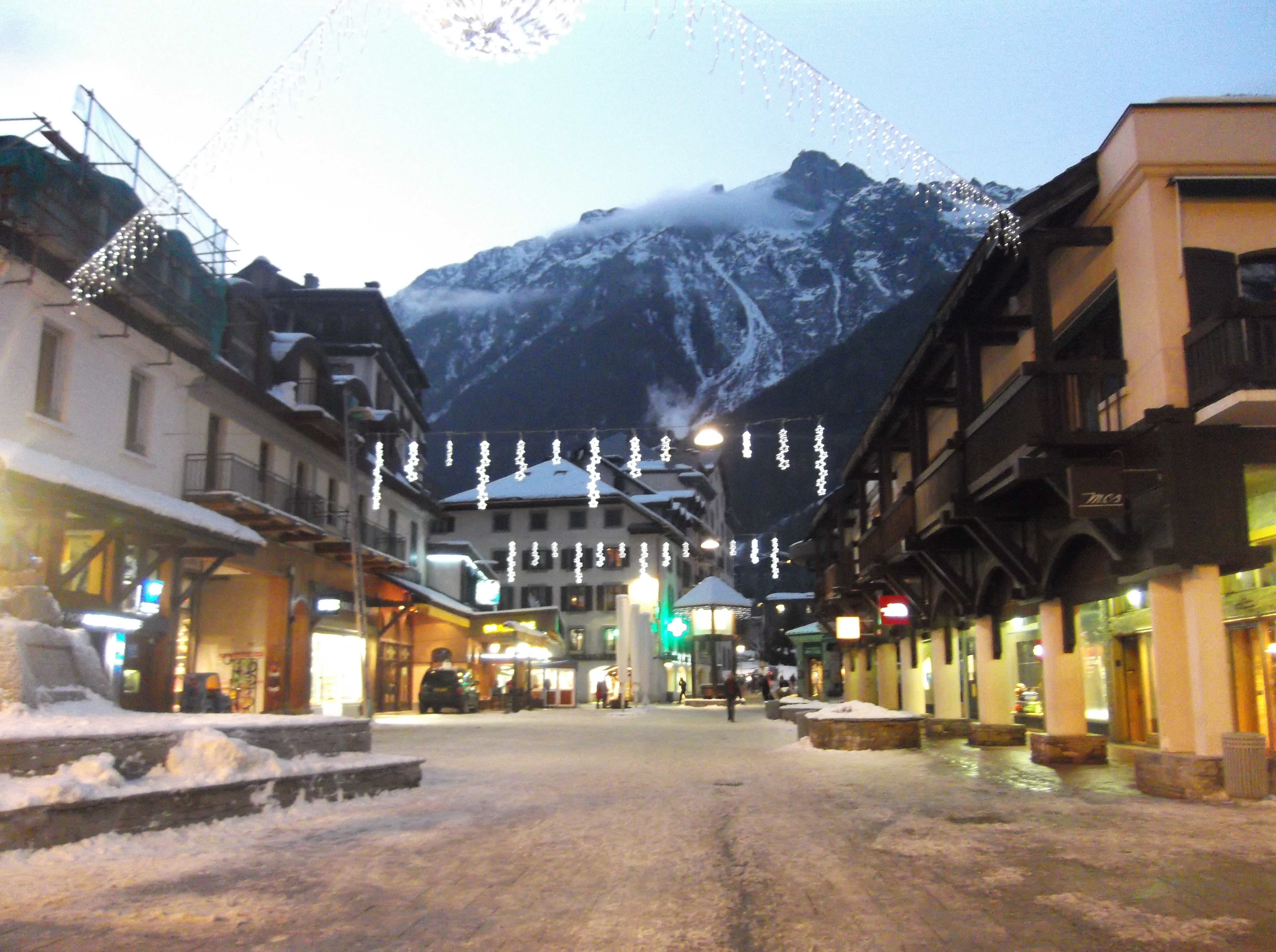 Le centre-ville de Chamonix