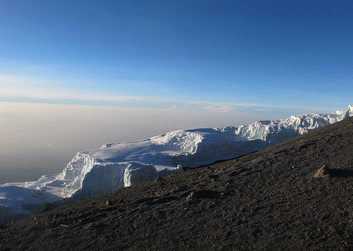 Glacier à Uhuru au Kilimandjaro
