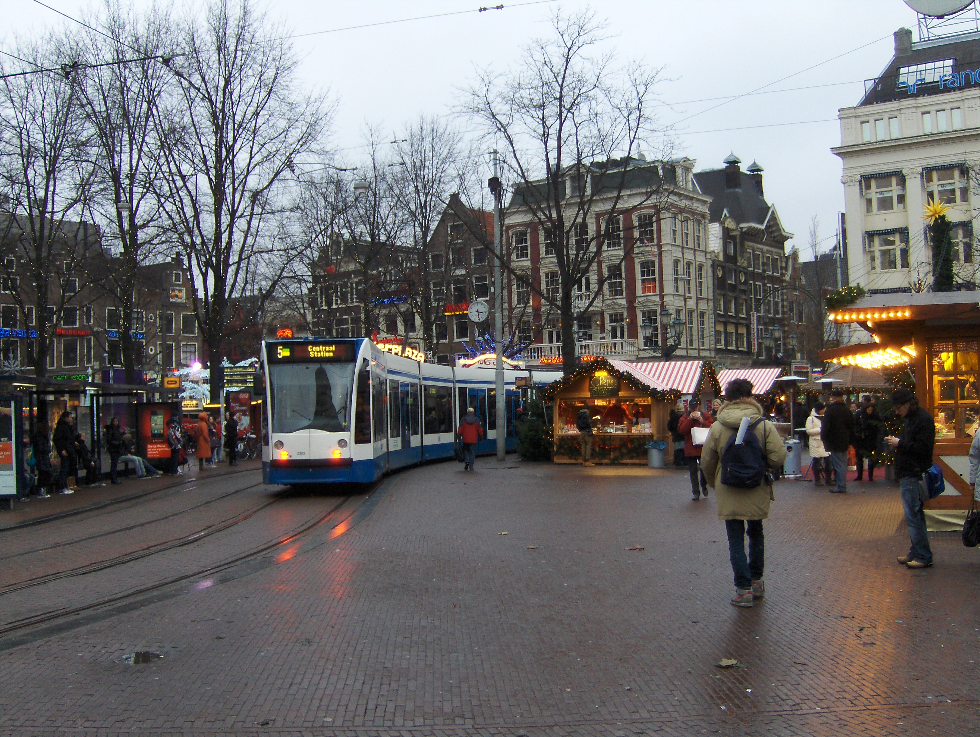 Le centre-ville d'Amsterdam