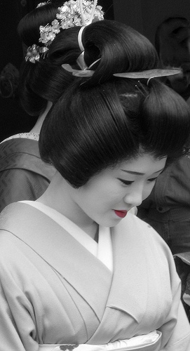 Une geisha au Japon