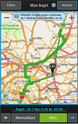 Itinéraire GPS en France