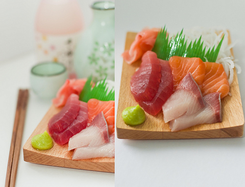 Les sashimis au Japon