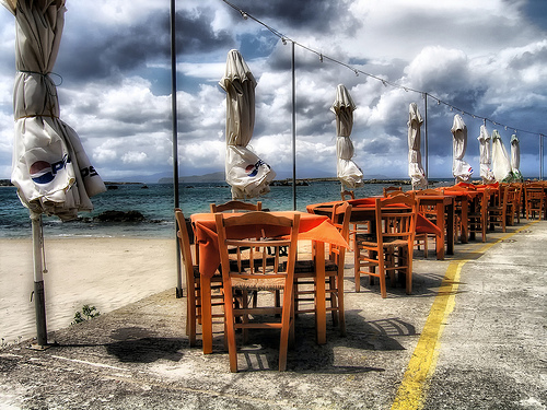 Un restaurant en Crète