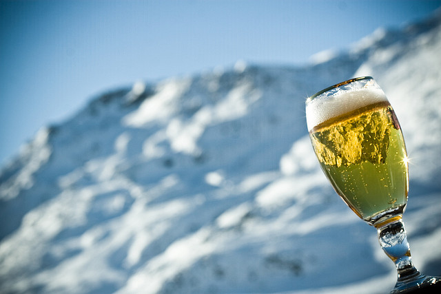 Une coupe de champagne aux Menuires