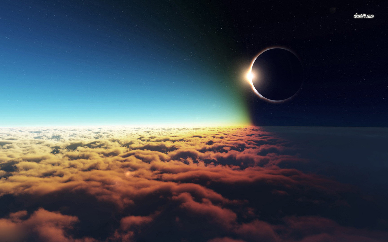 Éclipse vue du ciel © eweb4.com