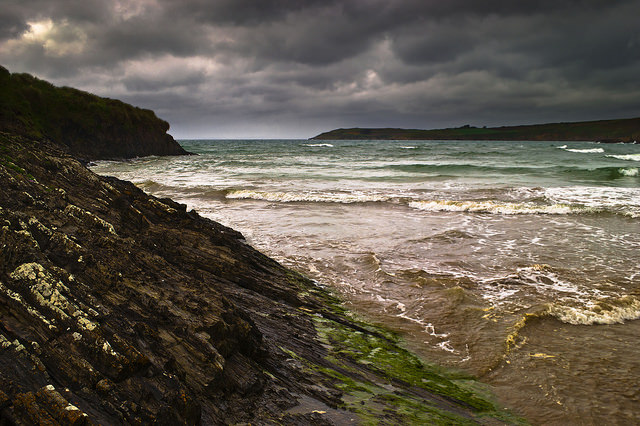 Pointe de l'île de Salgren avant la pluie