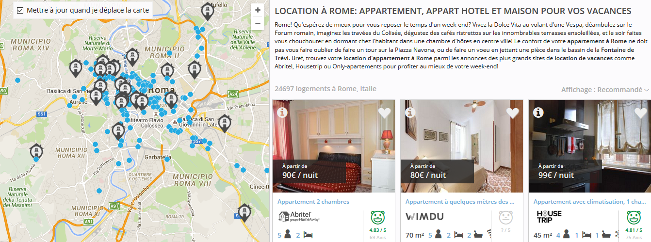 Comparer les locations à Rome avec Likibu
