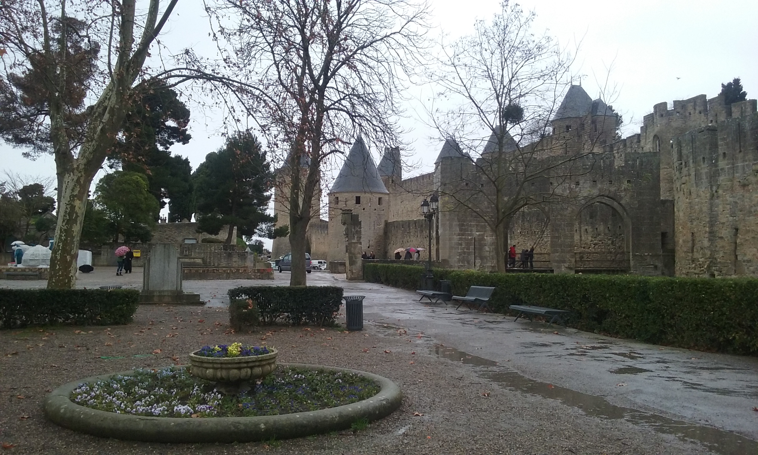 L'accès à la Cité de Carcassonne