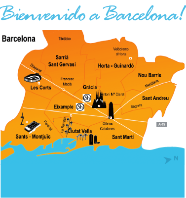 Les quartiers de Barcelone