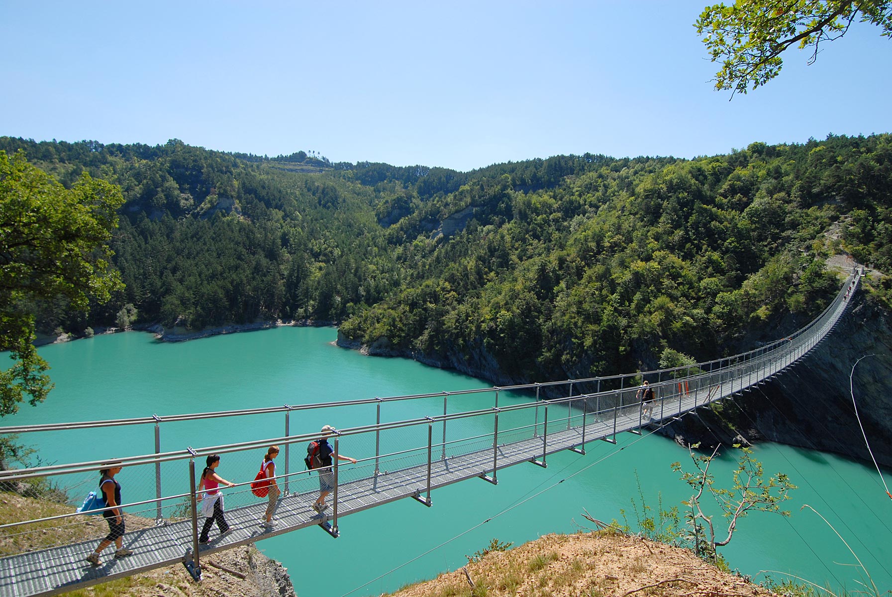 Passerelle Ebron au lac de Monteynard