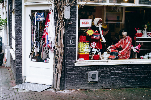 Un magasin dans le quartier de Jordaan à Amsterdam