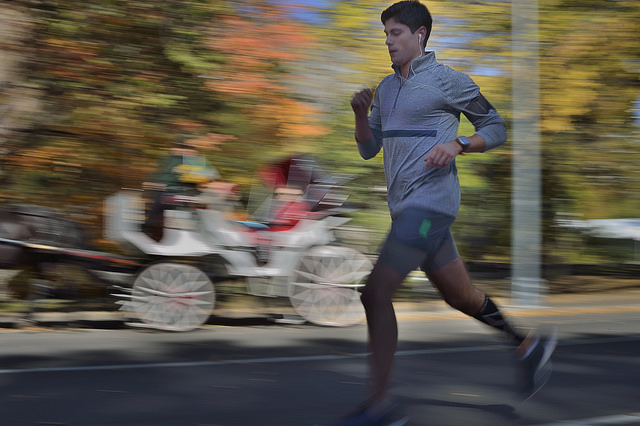 Un coureur à Central Park