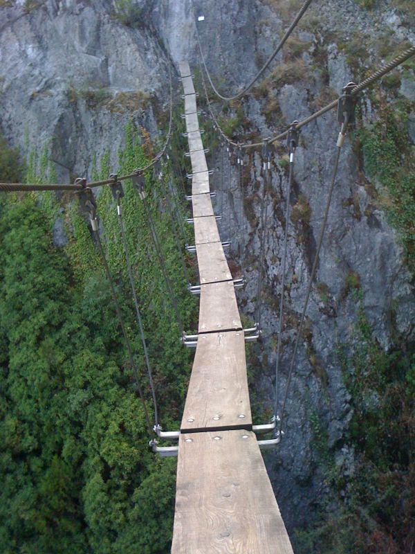 La passerelle de la Via Ferrata à Grenoble