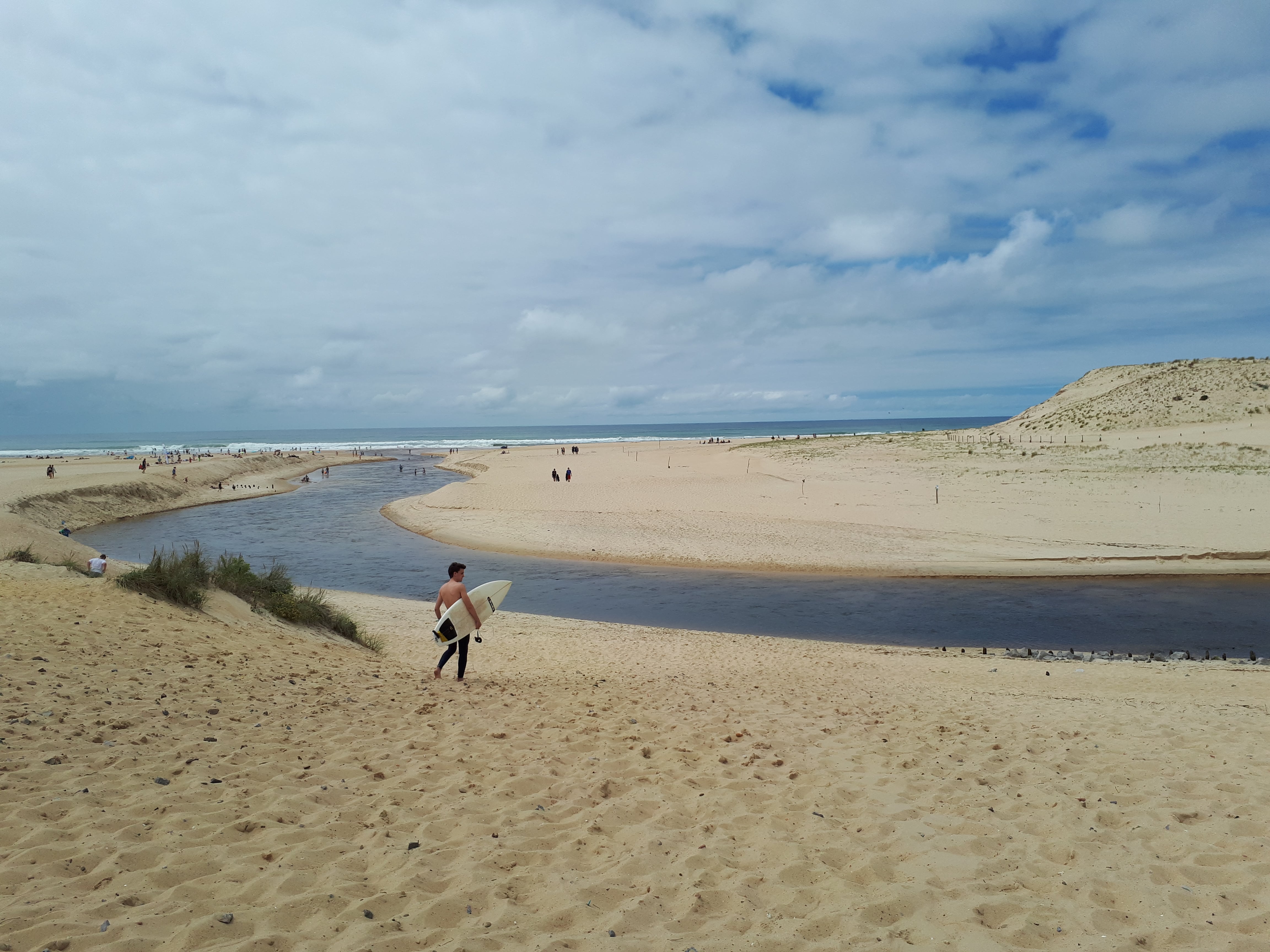 Surf à Moliets-et-Maâ (embouchure d'Huchet)