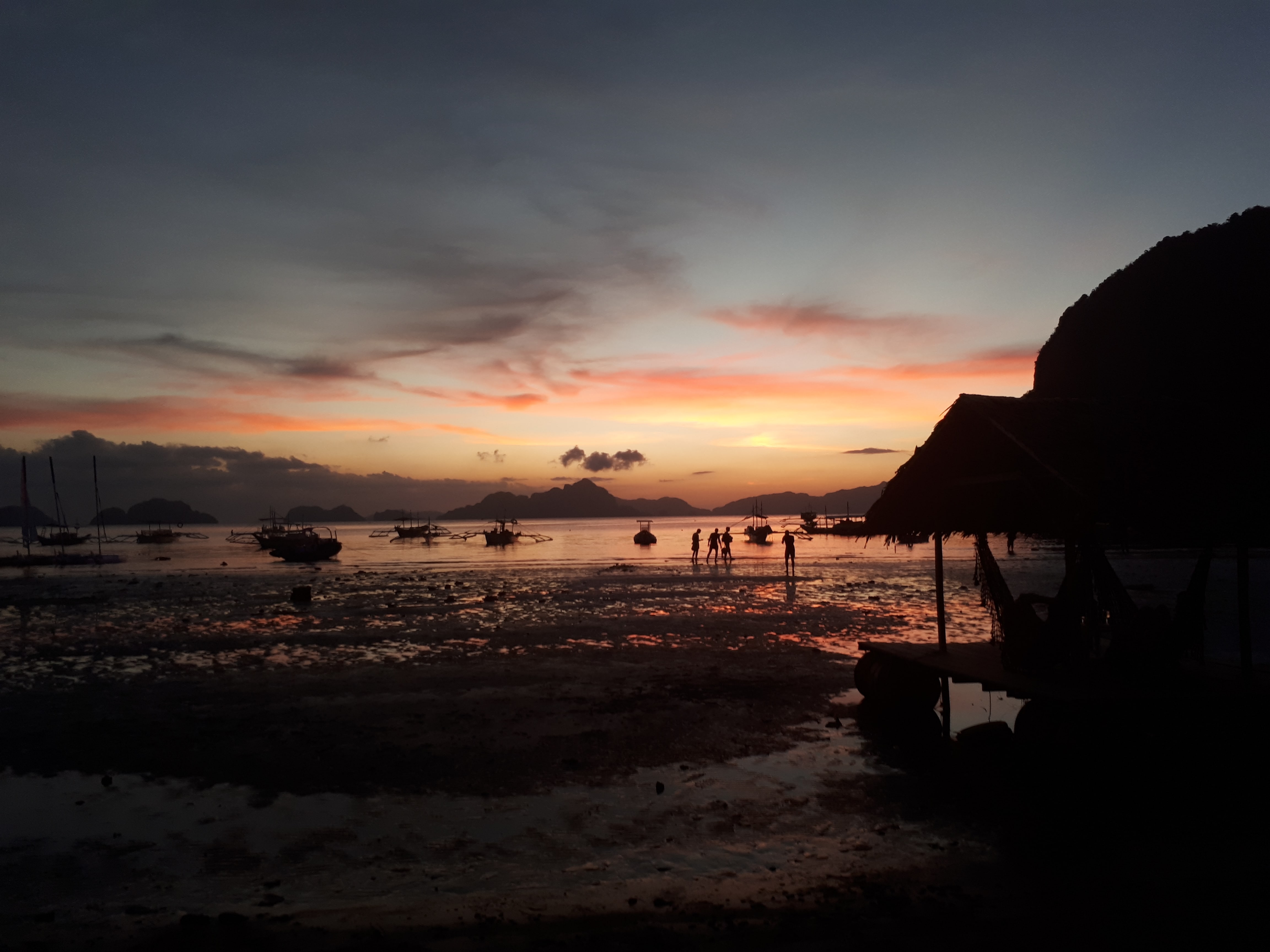 Coucher de soleil à Corong Corong aux Philippines